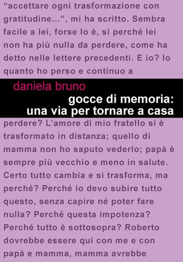 Gocce di memoria: una via per tornare a casa