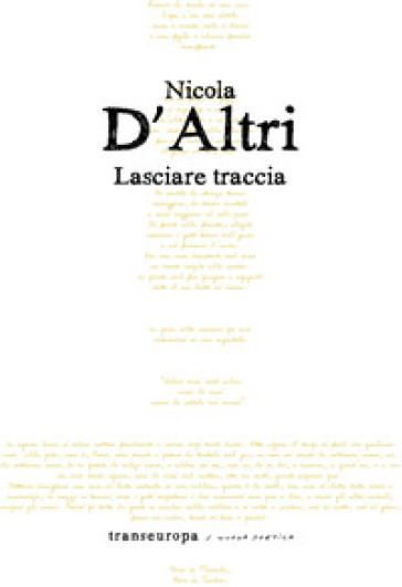 Lasciare traccia