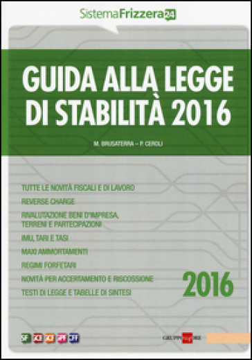 Guida alla legge di stabilità 2016