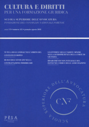 Cultura e diritti. Per una formazione giuridica (2018). Vol. 1-2