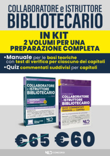 Kit Collaboratore e Istruttore bibliotecario. Manuale + Quiz commentati. Nuova ediz. Con software di simulazione