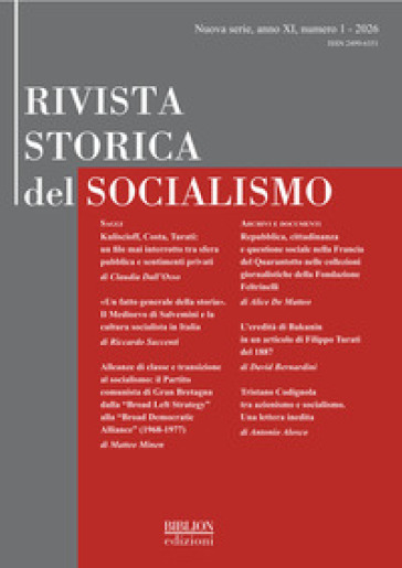 Rivista storica del socialismo (2026). Vol. 1