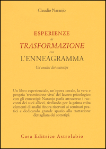 Esperienze di trasformazione con l'enneagramma. Un'analisi dei sottotipi