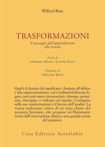 Trasformazioni. Il passaggio dall'apprendimento alla crescita