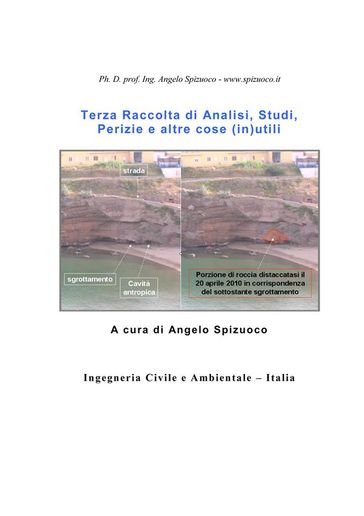 Terza Raccolta di Analisi, Studi, Perizie ed altre cose (in)utili