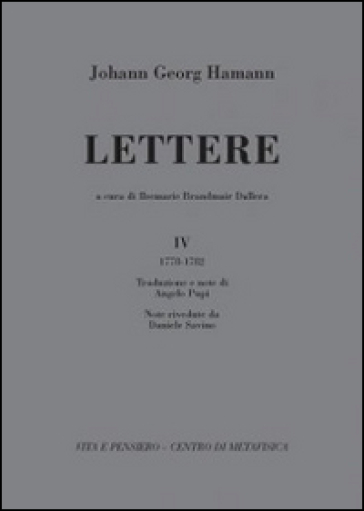 Lettere. Vol. 4: (1778-1782)