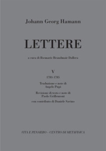 Lettere. Vol. 5: (1783-1785)