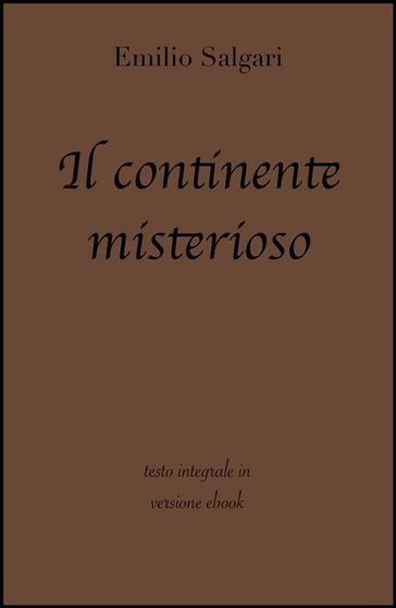 Il continente misterioso di Emilio Salgari in ebook