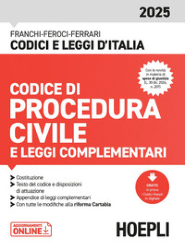 Codice di Procedura civile e leggi complementari 2025. Con aggiornamenti online-0