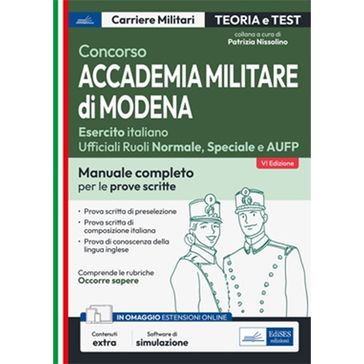 Concorso Accademia militare di Modena - Ufficiali Esercito italiano