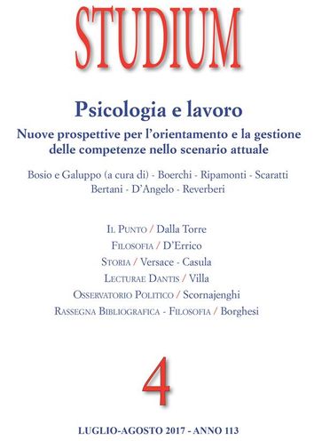 Studium- Psicologia e lavoro: Nuove prospettive per l'orientamento e la gestione delle competenze nello scenario attuale