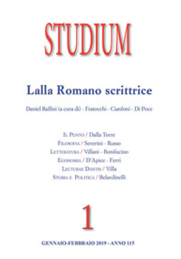 Studium (2019). Vol. 1: Lalla Romano scrittrice