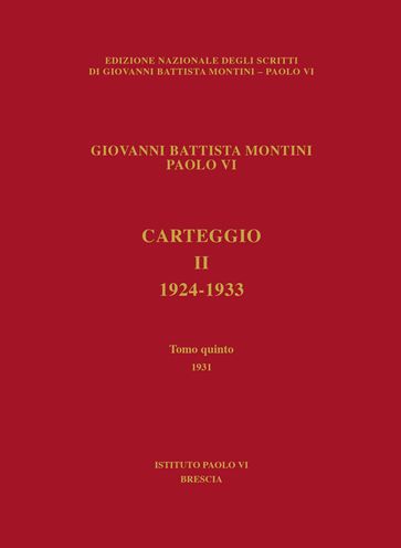 Carteggio II (1924 - 1933)