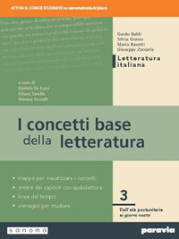 I concetti base della letteratura. Per le Scuole superiori. Con e-book. Con espansione online. Vol. 3