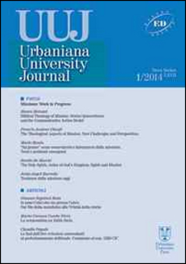 Urbaniana University Journal. Euntes Docete (2014). Vol. 1: Missione: Work In Progress