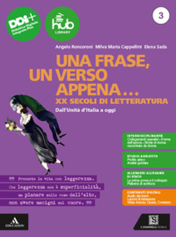 Una Frase, Un Verso Appena... Con E-Book. Con Espansione Online. Dall'unità D'italia A Oggi (Vol. 3)