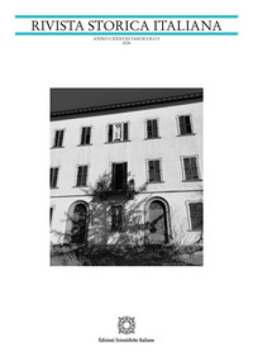 Rivista storica italiana (2026). Vol. 1