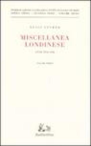 Miscellanea londinese (1934-1936). Vol. 3