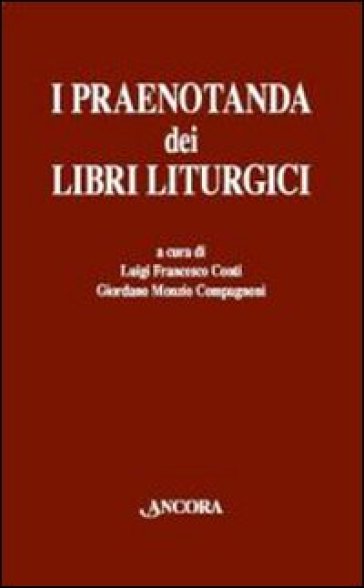 I praenotanda dei libri liturgici