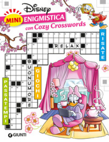 Mini enigmistica Disney con cozy crosswords. Passatempi. Giochi. Risate
