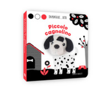 Piccolo cagnolino (bianco, rosso, nero). In punta di dito. Ediz. a colori