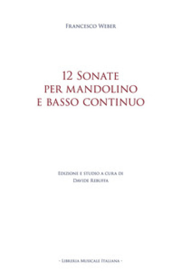 12 sonate per mandolino e basso continuo