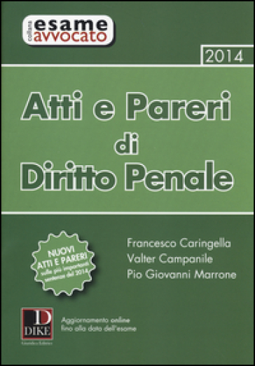 Atti e pareri di diritto penale
