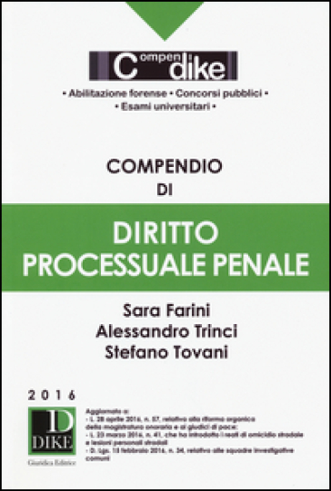 Compendio Di Diritto Processuale Penale