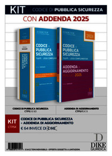 Kit codice di pubblica sicurezza con addenda 2025. Con Aggiornamento online