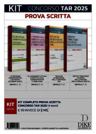 Kit concorso TAR 2025. Prova scritta