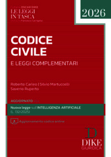Codice civile e leggi complementari pocket 2026. Con aggiornamento codice online