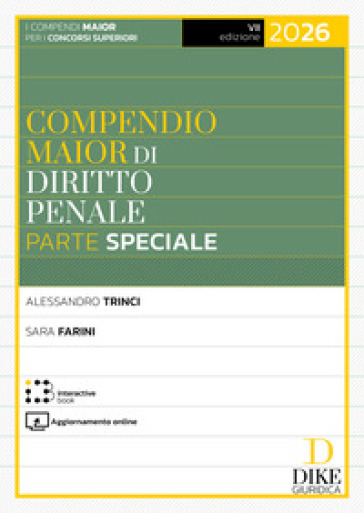 Compendio maior di diritto penale. Parte speciale 2026. Con Interactive book. Con aggiornamento online
