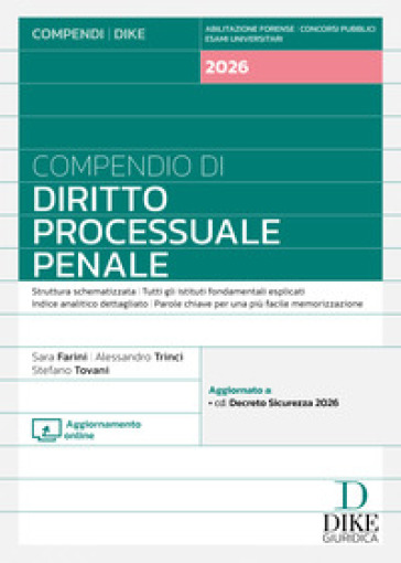 Compendio di diritto processuale penale 2026. Con aggiornamento online