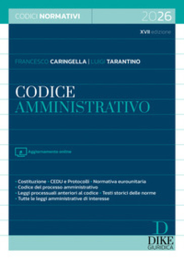 Codice amministrativo 2026. Con Aggiornamento online