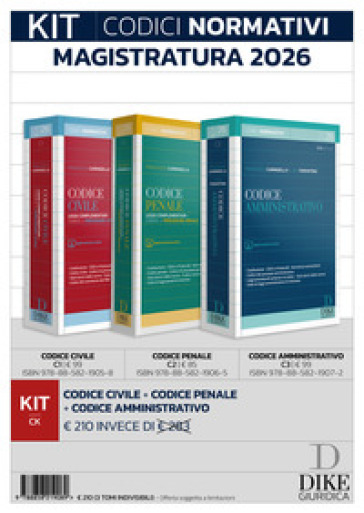 Kit codici normativi per il concorso in magistratura e i concorsi superiori 2026. Con aggiornamento online