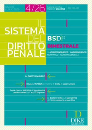 Il sistema del diritto penale (2026). Vol. 4
