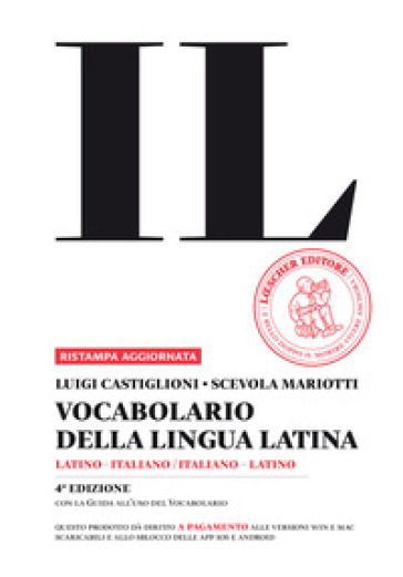 VOCABOLARIO DELLA LINGUA LATINA N.E. ED.