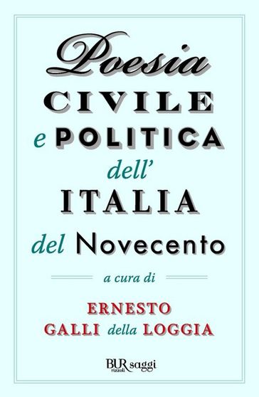 Poesia civile e politica dell'Italia del Novecento