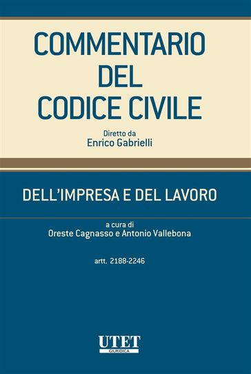Dell'impresa e del lavoro, artt. 2188-2246 - vol. IV