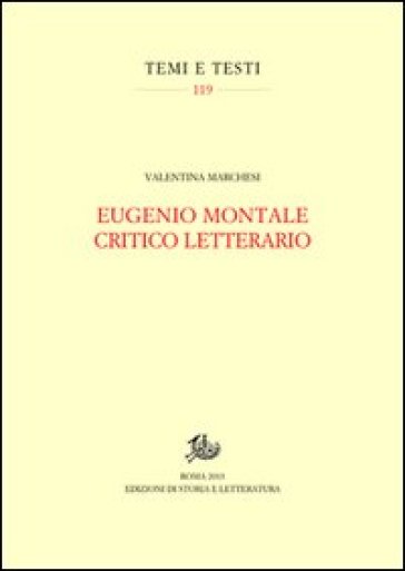 Eugenio Montale critico letterario