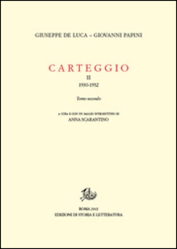 Carteggio (1930-1932). Vol. 2/2