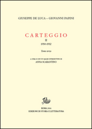 Carteggio. Vol. 2/3: 1930-1932
