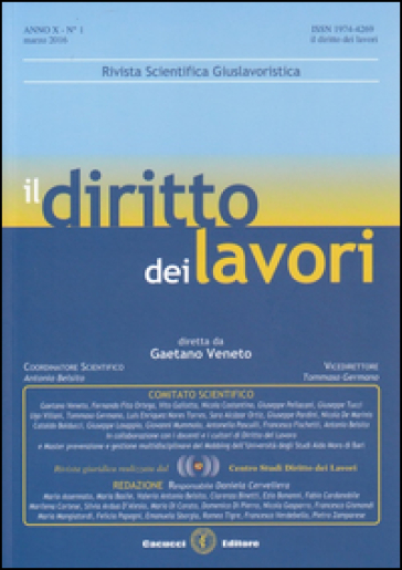 Il diritto dei lavori (2016). Vol. 1