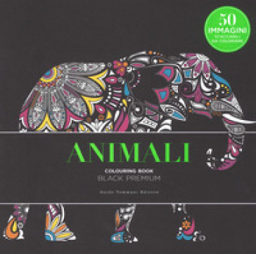 Animali. Black premium. Colouring book antistress-0