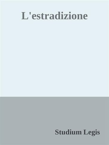 L'estradizione