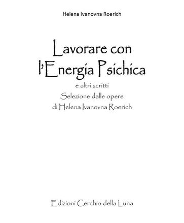 Lavorare con l'Energia Psichica