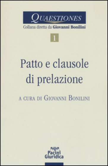 Patto E Clausole Di Prelazione