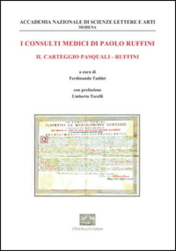 I consulti medici di Paolo Ruffini. Il carteggio Pasquali-Ruffini