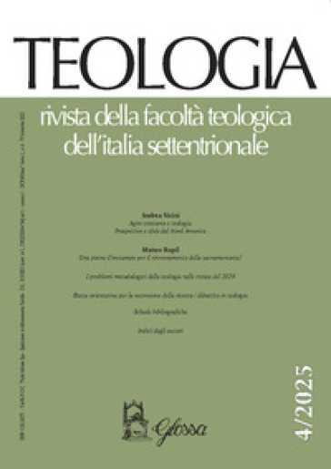 Teologia. Rivista della facoltà teologica dell'Italia settentrionale (2025). Vol. 4