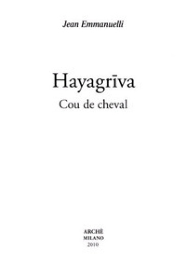 Hayagriva. Cou de cheval
